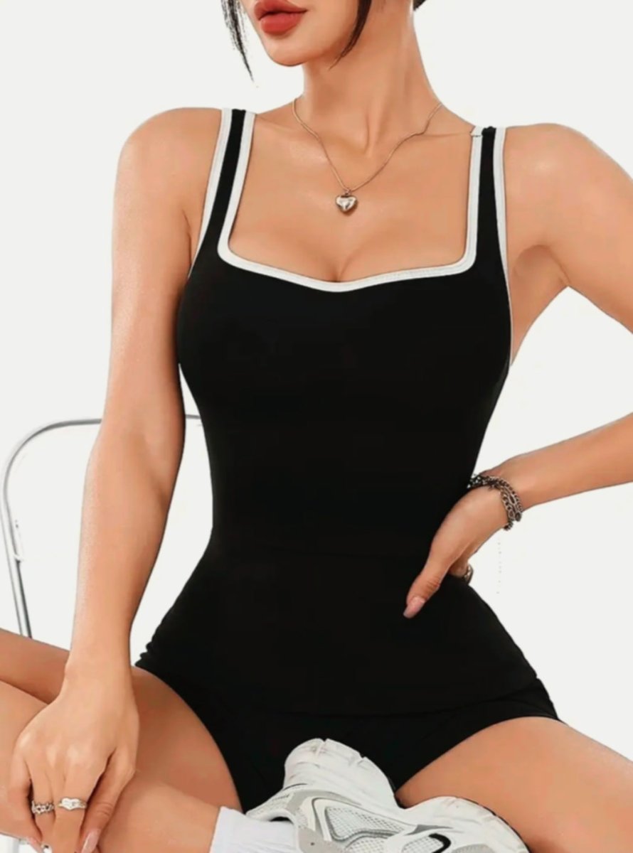 Enterizo Deportivo Push Up Tiro En V – Negro Ref. 5290 - Imagen 5